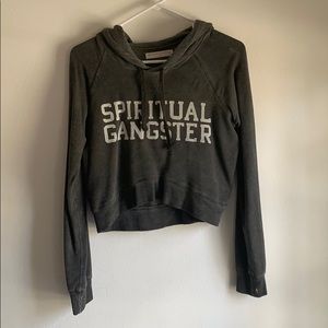 Spiritual gangster cropped sweatshirt
